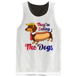 They Are Eating The Dogs Meme Dachshund Donald Trump Debate Mesh Reversible Basketball Jersey Tank