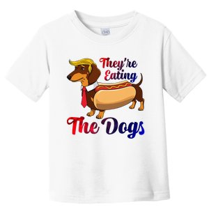 They Are Eating The Dogs Meme Dachshund Donald Trump Debate Toddler T-Shirt