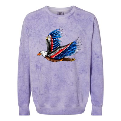 Tattoo American Eagle Colorblast Crewneck Sweatshirt