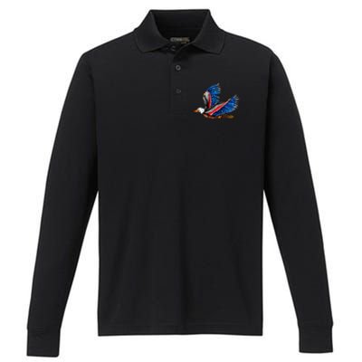 Tattoo American Eagle Performance Long Sleeve Polo