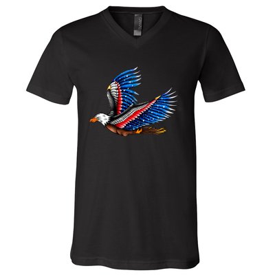 Tattoo American Eagle V-Neck T-Shirt