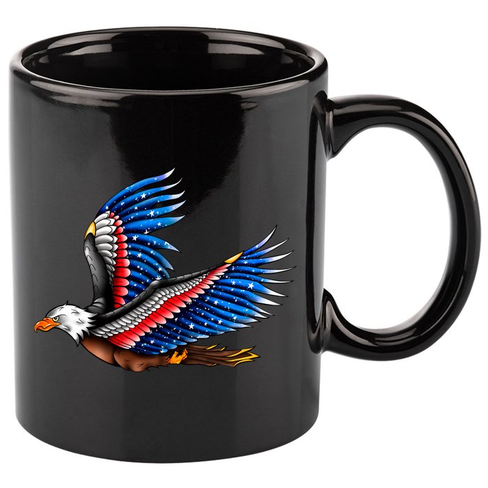 Tattoo American Eagle 11oz C Handle Ceramic Mug