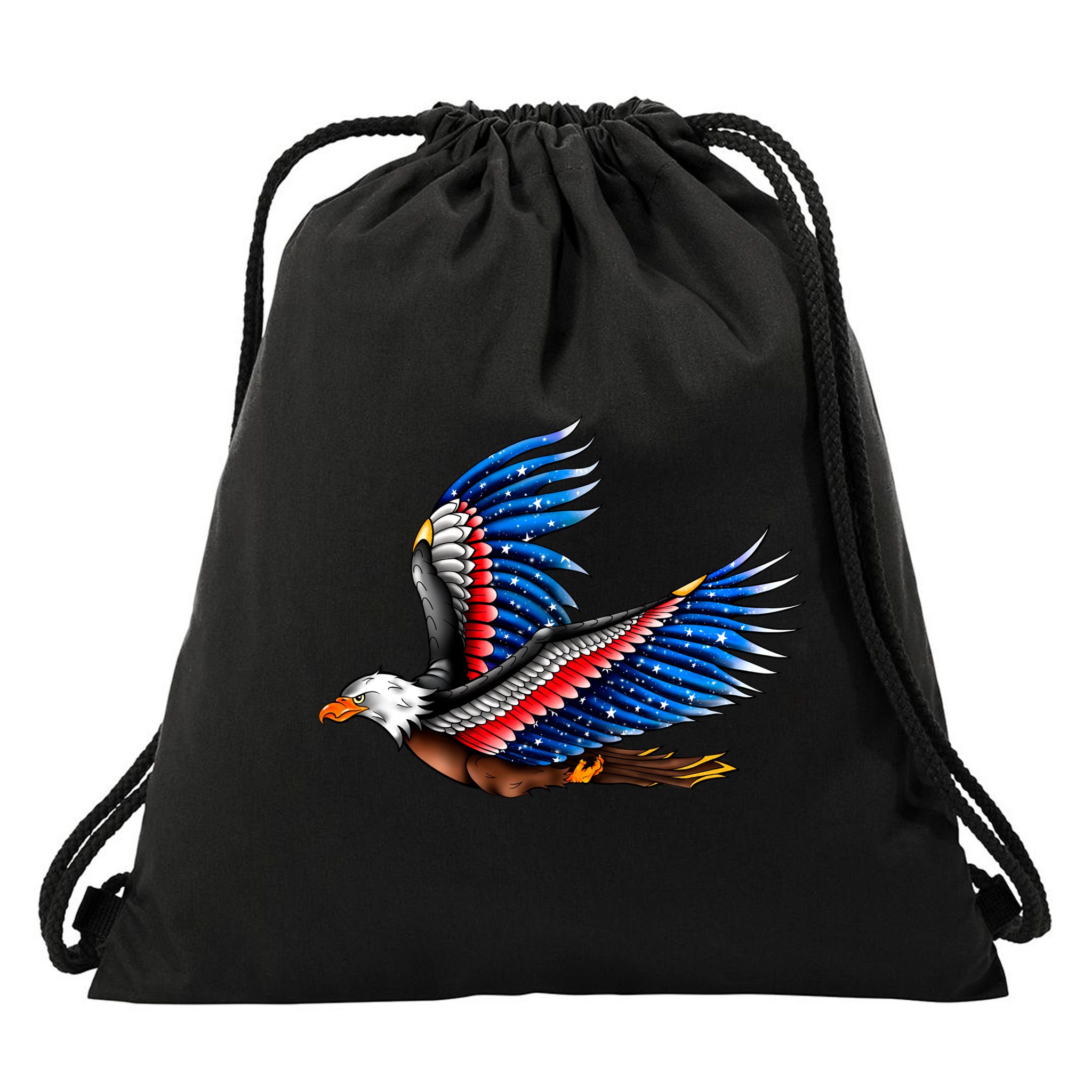 Tattoo American Eagle Drawstring Bag