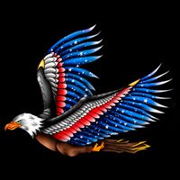 Tattoo American Eagle Drawstring Bag