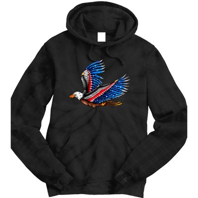 Tattoo American Eagle Tie Dye Hoodie