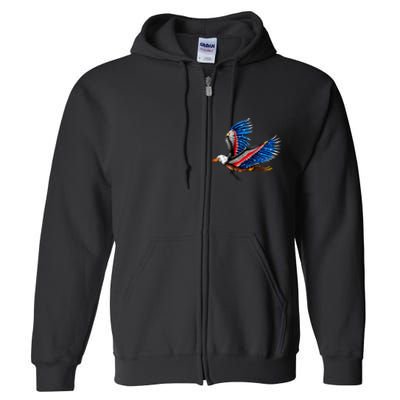 Tattoo American Eagle Full Zip Hoodie