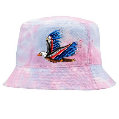 Tattoo American Eagle Tie-Dyed Bucket Hat