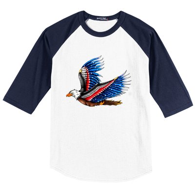 Tattoo American Eagle Baseball Sleeve Shirt