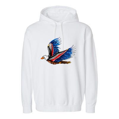 Tattoo American Eagle Garment-Dyed Fleece Hoodie