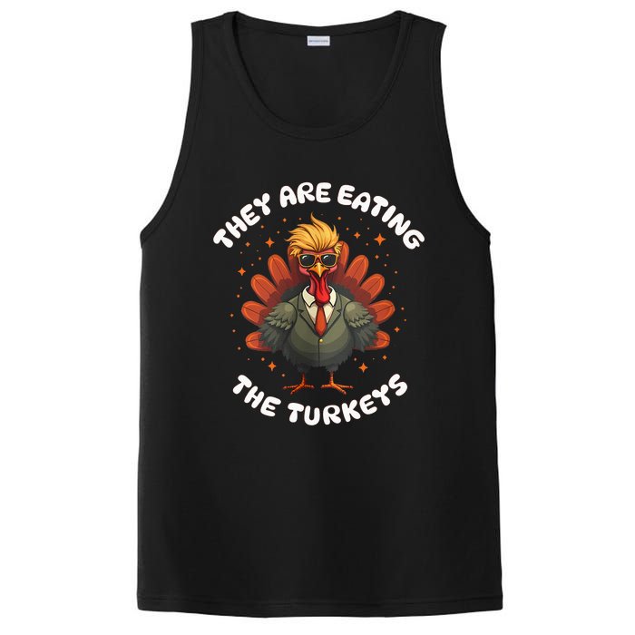 They Are Eating The Turkeys Funny Thankgiving Turkey PosiCharge Competitor Tank