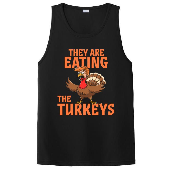 They Are Eating Turkey Funny Donald Trump Thanksgiving PosiCharge Competitor Tank