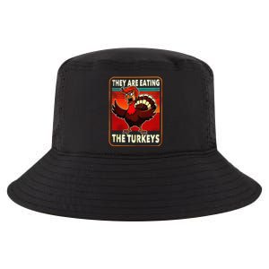 They Are Eating Turkey Funny Donald Trump Thanksgiving Cool Comfort Performance Bucket Hat