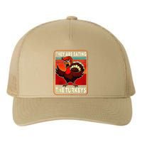 They Are Eating Turkey Funny Donald Trump Thanksgiving Yupoong Adult 5-Panel Trucker Hat