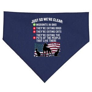 They Are Eating The Pets In Springfield Kamala Harris Walz USA-Made Doggie Bandana