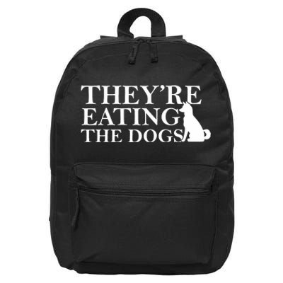 They Are Eating The Dogs They Are Eating The Pets Quote 16 in Basic Backpack