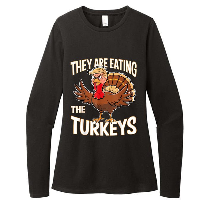 They Are Eating The Turkeys Funny Thanksgiving Womens CVC Long Sleeve Shirt