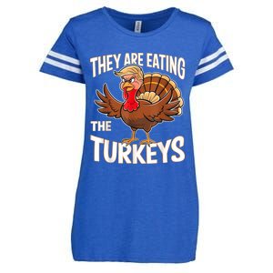 They Are Eating The Turkeys Funny Thanksgiving Enza Ladies Jersey Football T-Shirt