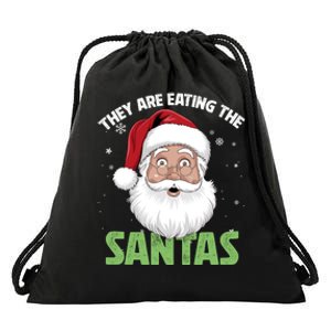 They Are Eating The Santas Drawstring Bag