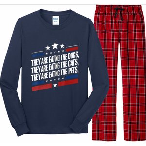 They Are Eating The Dogs The Cats The Pets Funny Trump Long Sleeve Pajama Set