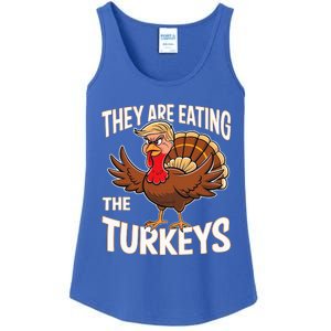 They Are Eating The Turkeys Thanksgiving Ladies Essential Tank