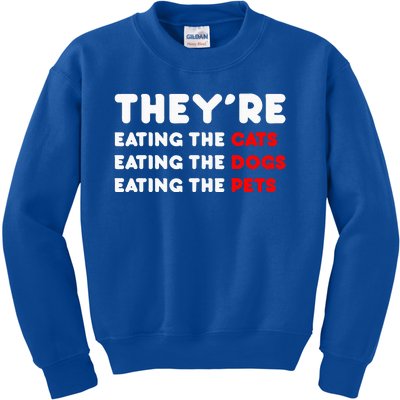 They Are Eating The Dogs TheyRe Eating The Cats The Pets Kids Sweatshirt