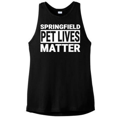 They Are Eating The Dogs Cats Springfield Pet Lives Matter Ladies PosiCharge Tri-Blend Wicking Tank