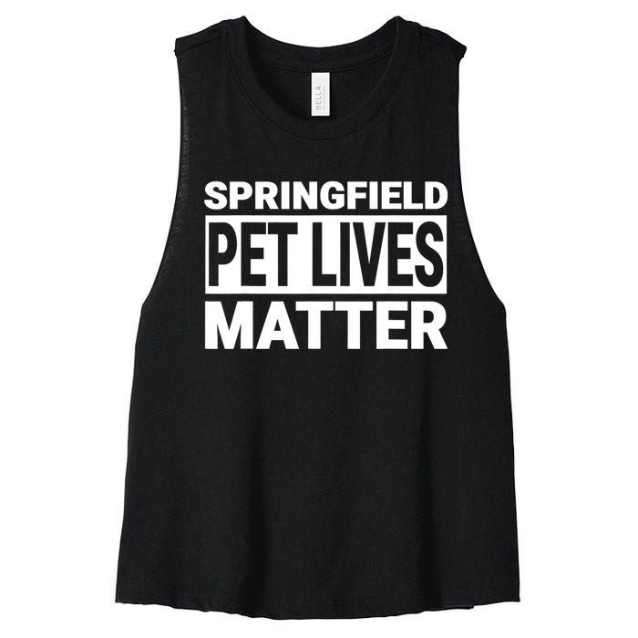 They Are Eating The Dogs Cats Springfield Pet Lives Matter Women's Racerback Cropped Tank