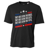 They Are Eating The Dogs The Cats The Pets Funny Trump Cooling Performance Crew T-Shirt