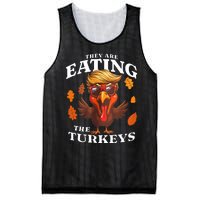 They Are Eating Turkey Funny Trump Thanksgiving Mesh Reversible Basketball Jersey Tank