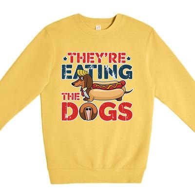 They Are Eating The Dogs Donald Trump Debate 2024 Premium Crewneck Sweatshirt