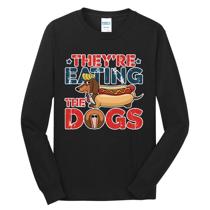 They Are Eating The Dogs Donald Trump Debate 2024 Tall Long Sleeve T-Shirt