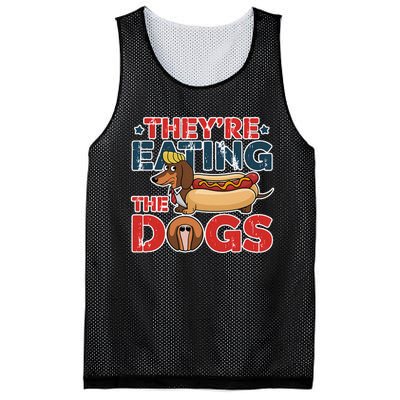 They Are Eating The Dogs Donald Trump Debate 2024 Mesh Reversible Basketball Jersey Tank