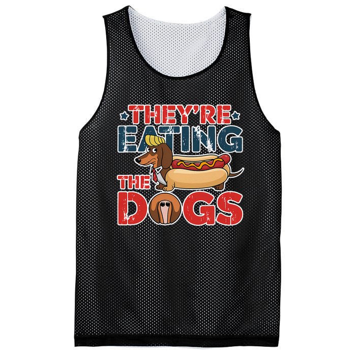 They Are Eating The Dogs Donald Trump Debate 2024 Mesh Reversible Basketball Jersey Tank