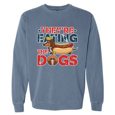 They Are Eating The Dogs Donald Trump Debate 2024 Garment-Dyed Sweatshirt