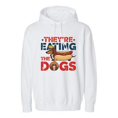 They Are Eating The Dogs Donald Trump Debate 2024 Garment-Dyed Fleece Hoodie