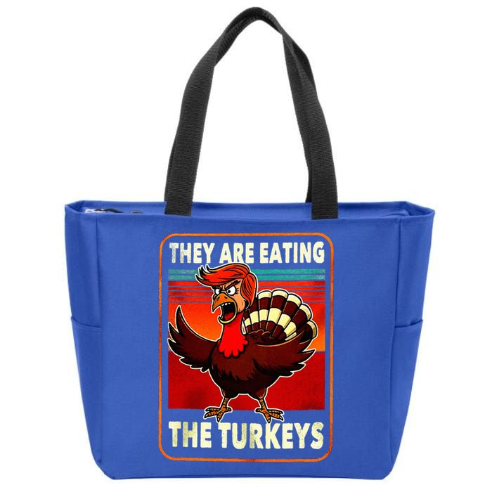 They Are Eating Turkey Funny Donald Trump Zip Tote Bag