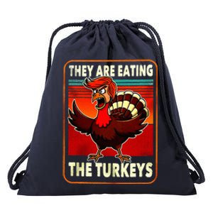 They Are Eating Turkey Funny Donald Trump Drawstring Bag