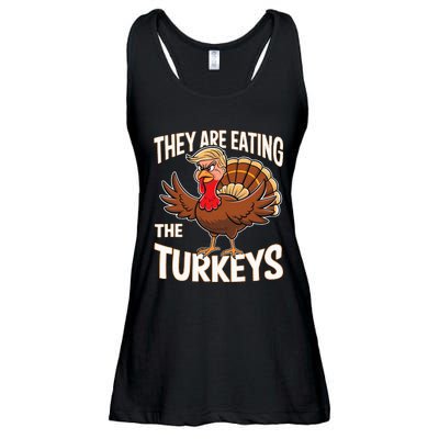 They Are Eating The Turkeys Thanksgiving Humor Ladies Essential Flowy Tank