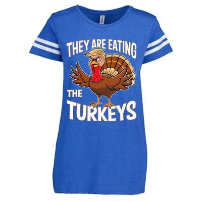 They Are Eating The Turkeys Thanksgiving Humor Enza Ladies Jersey Football T-Shirt