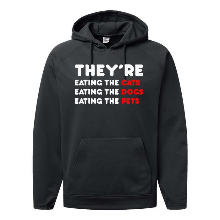 They Are Eating The Dogs Performance Fleece Hoodie