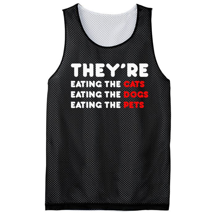 They Are Eating The Dogs Mesh Reversible Basketball Jersey Tank