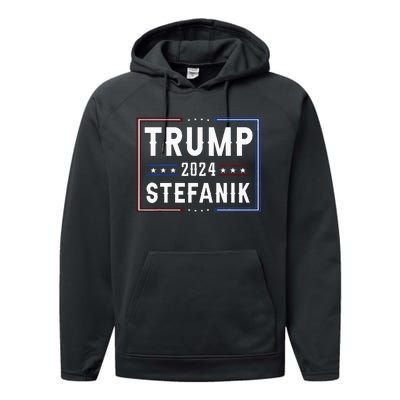 Trump And Elise Stefanik Vp Vice President 2024 Republicans Performance Fleece Hoodie