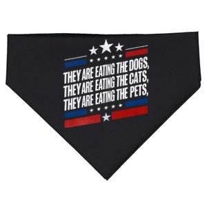 They Are Eating The Dogs The Cats The Pets Funny Trump USA-Made Doggie Bandana