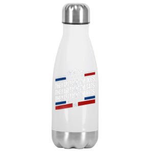 They Are Eating The Dogs The Cats The Pets Funny Trump Stainless Steel Insulated Water Bottle