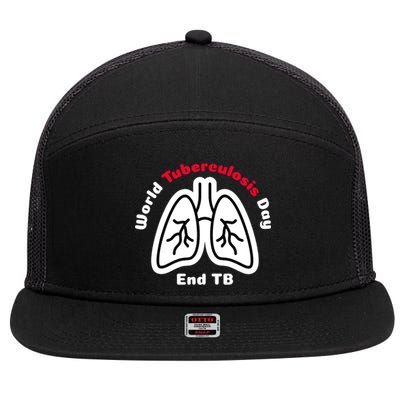 Tuberculosis Awareness End Tb 7 Panel Mesh Trucker Snapback Hat