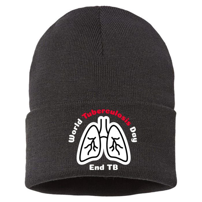 Tuberculosis Awareness End Tb Sustainable Knit Beanie