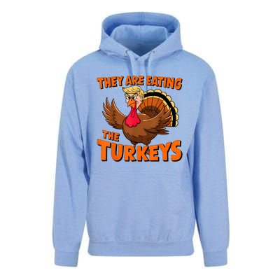 They Are Eating The Turkeys Funny Donald Trump Thanksgiving Unisex Surf Hoodie