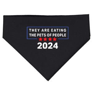 They Are Eating The Pets Of People Funny Political Quote USA-Made Doggie Bandana