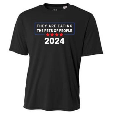 They Are Eating The Pets Of People Funny Political Quote Cooling Performance Crew T-Shirt