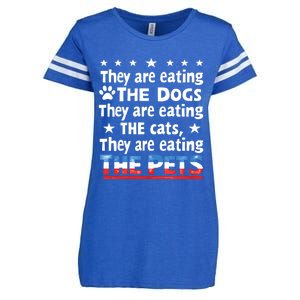 They Are Eating The Dogs The Cats The Pets Funny Trump Enza Ladies Jersey Football T-Shirt